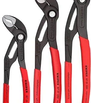 KNIPEX Tools - 3 Piece Cobra Pliers Set (7, 10, & 12) (002006US1)