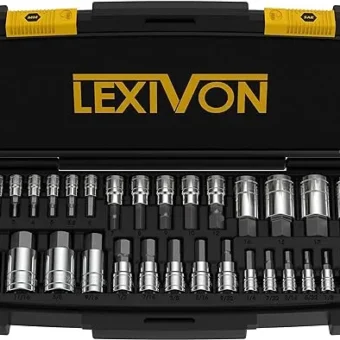 LEXIVON Master HEX Bit Socket Set, Premium S2 Alloy Steel | Complete 32-Piece, SAE and Metric Set | Enhanced Storage Case (LX-144)