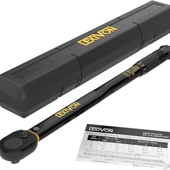 LEXIVON Torque Wrench 1/2-Inch Drive Click 10~150 Ft-Lb/13.6~203.5 Nm (LX-183)