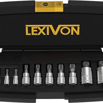 LEXIVON XZN Triple Square Spline Bit Socket Set, Premium S2 Alloy Steel | 10-Piece European Style M4 - M18 Set | Enhanced Storage Case (LX-145)