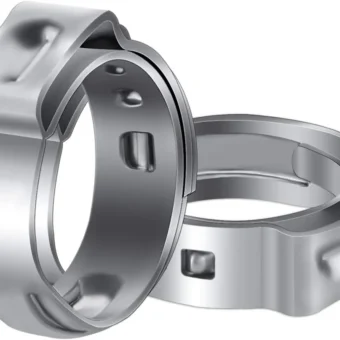 LOKMAN 50 Pack 1/2 Inch PEX Cinch Clamps, Stainless Steel Rings Pinch Clamps for PEX Tubing Pipe Fitting Connections (1/2 Inch)