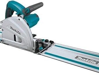 Makita SP6000J1 6-1/2" Plunge Circular Saw Kit, with Stackable Tool case and 55" Guide Rail, Blue