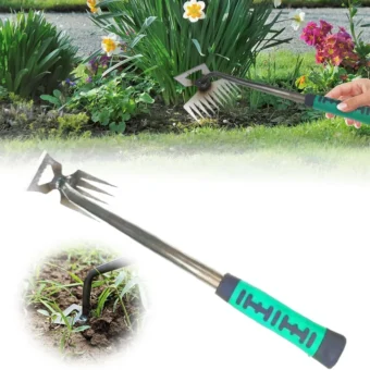 Manual Weed Remover Tool for Lawn and Garden, 2024New Sturdy Manganese Steel Gardening Hand Weeder Tool, Rubber Handle Weeding Artifact Uprooting...