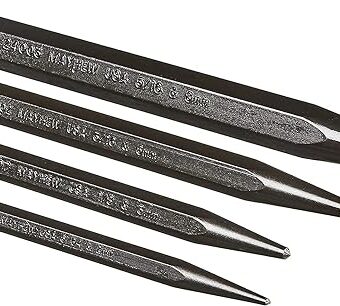 Mayhew Tools 62215 Center Punch, Black Oxide Finish, 4-Piece