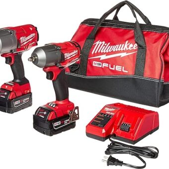 Milwaukee 2 PC M18 FUEL Auto Kit - 1/2" Impact Wrench and 3/8" Impact Wrench