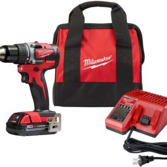 Milwaukee 2801-21P M18 18-Volt Lithium-Ion Compact Brushless Cordless 1/2 in. Drill/Driver Kit