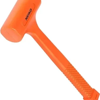 NEIKO 02847A 2 LB Dead Blow Hammer, Neon Orange | Unibody Molded | Checkered Grip | Spark and Rebound Resistant