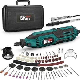 NEU MASTER 180W Rotary Tool Kit, Corded Power Rotary Tools with 165 Accessories and 6 Variable Speed, 10000-35000RPM Electric Drill Set for...