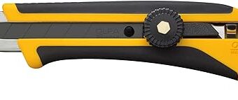 OLFA 18mm Heavy-Duty Utility Knife (L-5) - Multi-Purpose Custom Cutting Depth Precision Knife w/Reinforced Fiberglass Handle & Snap-Off Blade,...