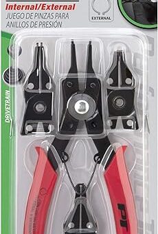 Performance Tool W1159 5-Piece Interchangeable Jaw Snap Ring Plier Set, Straight, 45 degree & 90 Degree