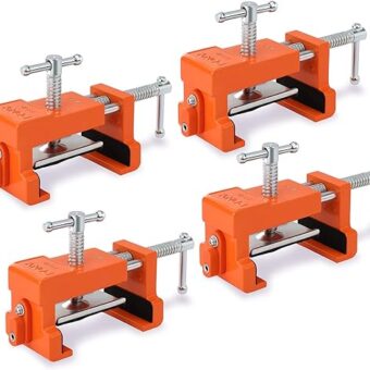 PONY 4-Pack Cabinet Clamps, 8510 Cabinet Claw, Face Frame Clamps for Installing Cabinets, 440 lbs Load Limited Orange