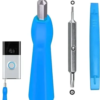 Ring Screwdriver Bit Set for Battery and Wifi Access - Fits All Ring Video Doorbell Models (Blue)