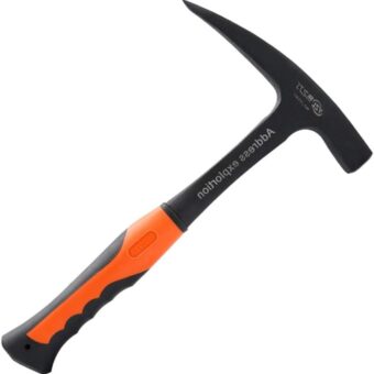 Rock Pick - 28 oz Geological Hammer with Pointed Tip & Shock Reduction Grip - 11.4 Inch