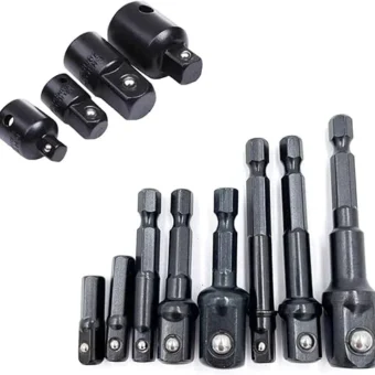 Shank To Square Handy Impact Socket Adapter Set Suitable For Mechanical Repairs Various Sizes For Automotive Repair Mechanical Repair Workshop Tool...