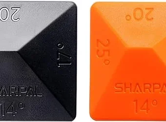 SHARPAL 196N ANGLE PYRAMID Whetstone Knife Blade Sharpener Sharpening Stone Angle Guide 2-Pack, 4 Universal Angles-14°, 17°, 20°, 25°