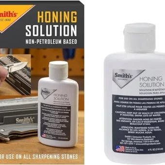 Smith's HON1 Honing Solution - 4oz Bottle - Lubricate Sharpening Stones - Built-In Stone Cleaning Agents & Rust Inhibitors - Oil for Tool & Knife...