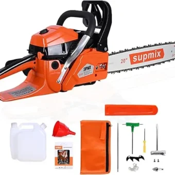 Supmix Gas Chainsaw 62CC Power Chain Saw 20 Inch Guide Board Chain saws 2-Cycle Gasoline Handheld Cordless Petrol Chain Saws for Trees Gas Powered...