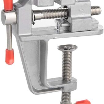 Table Vise, Mini Plain Vise Heavy-Duty Bench Top Vise with 360-Degree Swivel for Jewelry Making, Craft, Model Building