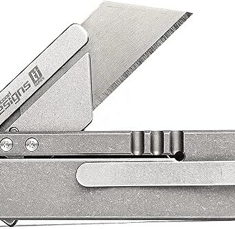 TIRANT RAZOR V3 (Stonewashed) 6Al-4V Titanium Utility Knife & EDC Pocket Knife, Box Cutter, Razor Blade EDC Tool