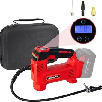 Tire Inflator for Milwaukee M18 Battery Auto Portable Air Compressor Pump with LCD Screen Fixed Value Setting for Car, Motorcycles, Bikes, Balls...