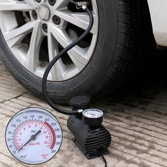 Tire Inflator Portable Air Compressor - 12V DC Portable Compressor Tire Inflator with Mechanical Pressure Gauge, Inflator for Car Tires - Prime of...