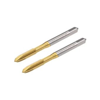 uxcell Spiral Point Plug Threading Tap M5 x 0.8 Thread, Ground Threads H2 3 Flutes, High Speed Steel HSS 6542, Titanium Coated, Metric Screw Taps...