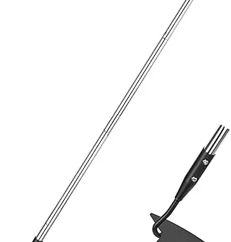 Warren Hoe, Carbon Steel Triangle Garden Hoe with Stainless Steel 57" Adjustable Long Handle, Heavy Duty Gardening Hand Tools Hoe for Ridging...