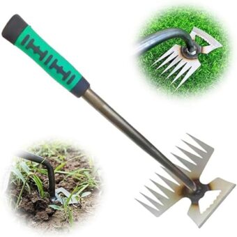 Weed Puller Tool, 2024 New 14 inch Long Handle Gardening Weed Puller Tool Portable Manganese Steel Hand Weeder Pulling Tool, Manual Multifunctional...