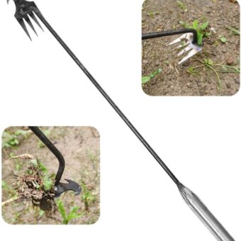 Weed Puller Tool,2024 New Weed Puller Tool，4 Teeth Manganese Steel Garden Hand Weeder Tool，Multifunctional Tools for Garden Weeding，for Gardening...