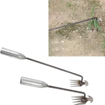 Weed Puller Tool, Garden Weed Pulling Tool,ortable Garden Weeder Tool Uprooting Weeding Tool, 4 Teeth Manganese Steel Forged Hand Weeder for Gardening