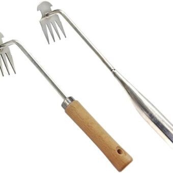 Weed Puller Tool, Stainless Steel Weeder Tool for Garden and Farm,Weeding Tool for Gardening,Garden Weeder, Hand Weeder Tool (2PCS)