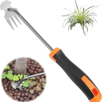 Weed Puller Tool Weed Removal Tool Weeding Artifact Uprooting Weeding Tool Garden Weeding Tools Manganese Steel Hand Weeder Tool with Handle Weed...