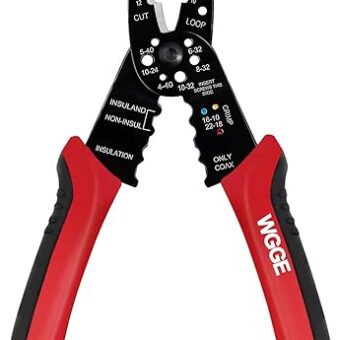 WGGE WG-015 Professional 8-inch Wire Stripper/wire crimping tool, Wire Cutter, Wire Crimper, Cable Stripper, Wiring Tools and Multi-Function Hand...