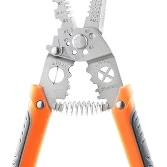 Wire Stripper Cutter, MONGSEW 8 inch Stainless Steel Wire Stripping Tool, Multi-Function Hand Tool (10-22AWG)