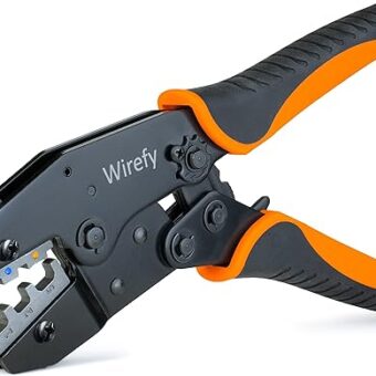 Wirefy Crimping Tool For Heat Shrink Connectors - Ratcheting Wire Crimpers - Crimping Pliers - Ratchet Terminal Crimper - Electrical Crimping Tool...