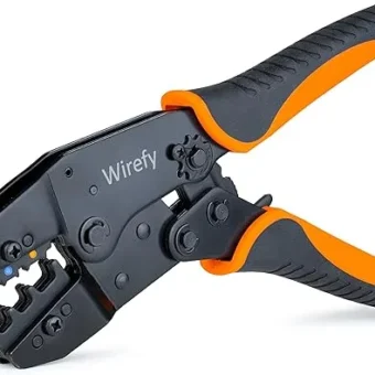 Wirefy Crimping Tool For Insulated Electrical Connectors - Ratcheting Wire Crimper - Crimping Pliers - Ratchet Terminal Crimper - Wire Crimp Tool...