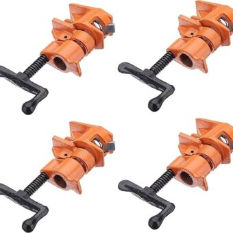 Y&Y Decor 4 PACK 3/4" Wood Gluing Pipe Clamp Set Heavy Duty PRO Woodworking Cast Iron