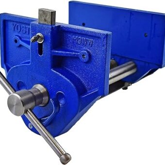 Yost Vises M9WW Rapid Action Woodworking Vise | Quick Release Lever for Quick Adjustments | 9 Inch Jaw Width | Made with Heavy-Duty Cast Iron | Blue