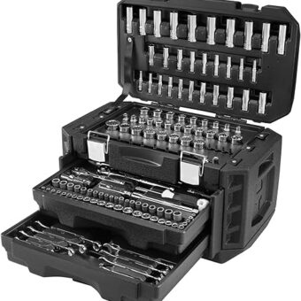 215-Piece Mechanics Tool Set, Multiple Drive, Chrome Finish