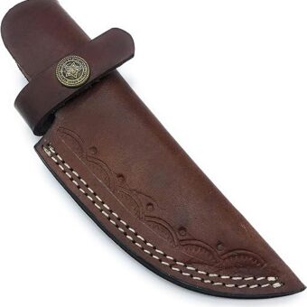 7" long custom handmade leather sheath for 4" cutting blade knife