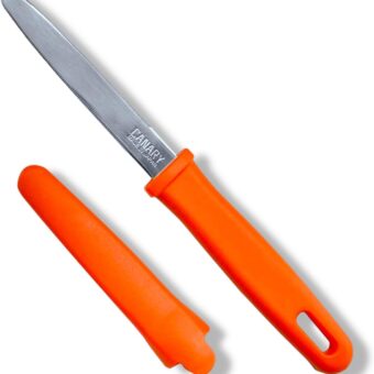 CANARY Corrugated Cardboard Cutter Dan Chan, Safety Box Cutter with Holster Blade Cover, Made in JAPAN, Orange (DC-190C)