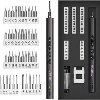 Electric Screwdriver Set, 44 in 1 Mini Cordless Precision Screwdriver, Anti-slip Handle, LED Lighting, Dual-speed Adjustment, Long Battery Life