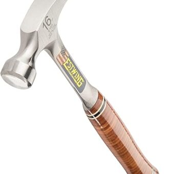 ESTWING Hammer - 16 oz Straight Rip Claw with Smooth Face & Genuine Leather Grip - E16S