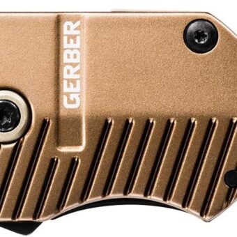 Gerber Gear Key Note - 1" Plain Edge Keychain Knife - EDC Gear and Equipment - Coyote Brown