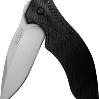 Kershaw Clash Pocketknife, 3" 8Cr13MoV Steel Drop Point Blade, Assisted One-Handed Flipper Opening, Folding Utility EDC