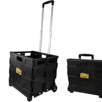 Olympia Tools 85-010 Grand Pack-N-Roll Portable Tools Carrier with Telescopic Handle, 80 Lb. Load Capacity, Black