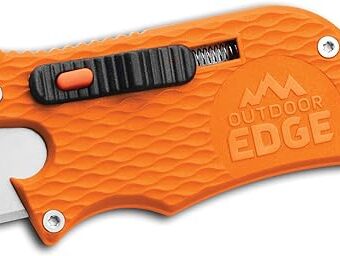 Outdoor Edge SlideWinder - Utility Knife Multitool with Standard Replaceable Razor Blade, Screwdrivers, Prybar, Bottle Opener and Pocket Clip with...