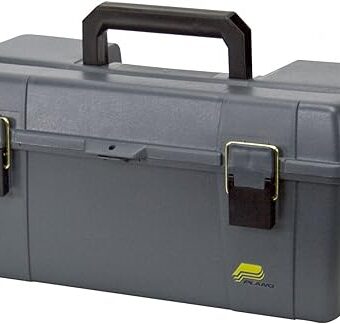 Portable Tool Box, 20-1/4 In. W, Gray