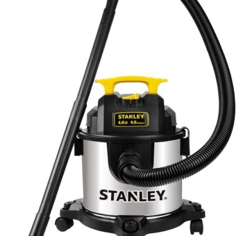 STANLEY 4 Gallon Wet Dry Vacuum, 4 Peak HP Stainless Steel 3 in 1 Shop Vacuum Blower with Powerful Suction, Vacuum for Job Site, Garage, Basement,...