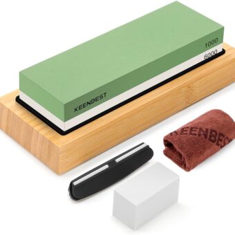 Whetstone 1000 6000 Actual Grit KEENBEST Premium Material Kitchen Knife Sharpening Stones 2 Side Water Wet Stone Sharpener Kit Japanese Wetstone...